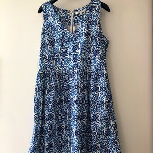 Blue & white dress
